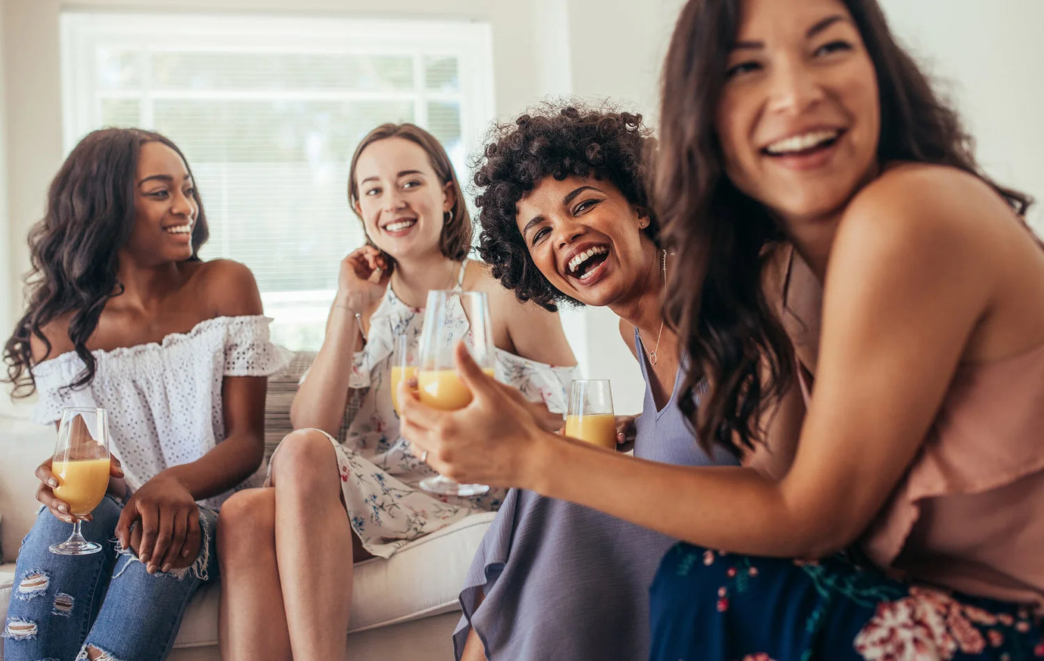 Friends celebrating together